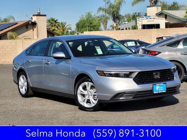 2026 Honda Accord LX in Solar Silver Metallic — front three-quarter view
