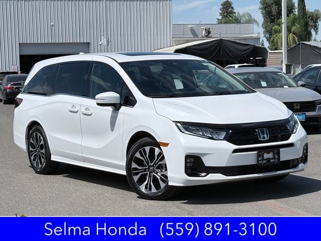 2026 Honda Odyssey Elite in Platinum White Pearl — front three-quarter view