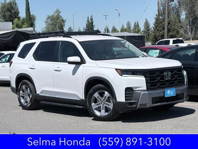 2026 Honda Pilot EX-L in Platinum White Pearl — front three-quarter view